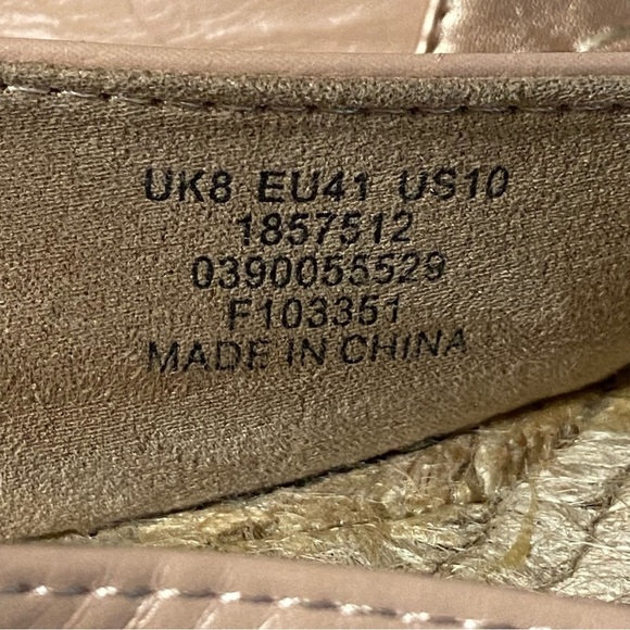 ASOS DESIGN / Pink & Rose Gold Joy Toe-Cap Espadrilles Size 10 - Picture 5 of 9